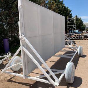 Cricket Club Screen blasted and protective coating