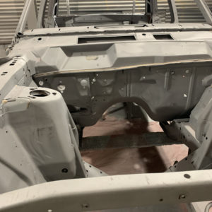 Car chassis abrasive blasting and coatings